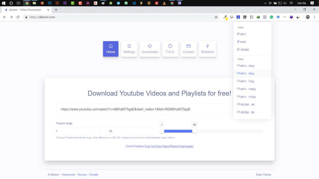 How to download YouTube Playlist by VECTOR