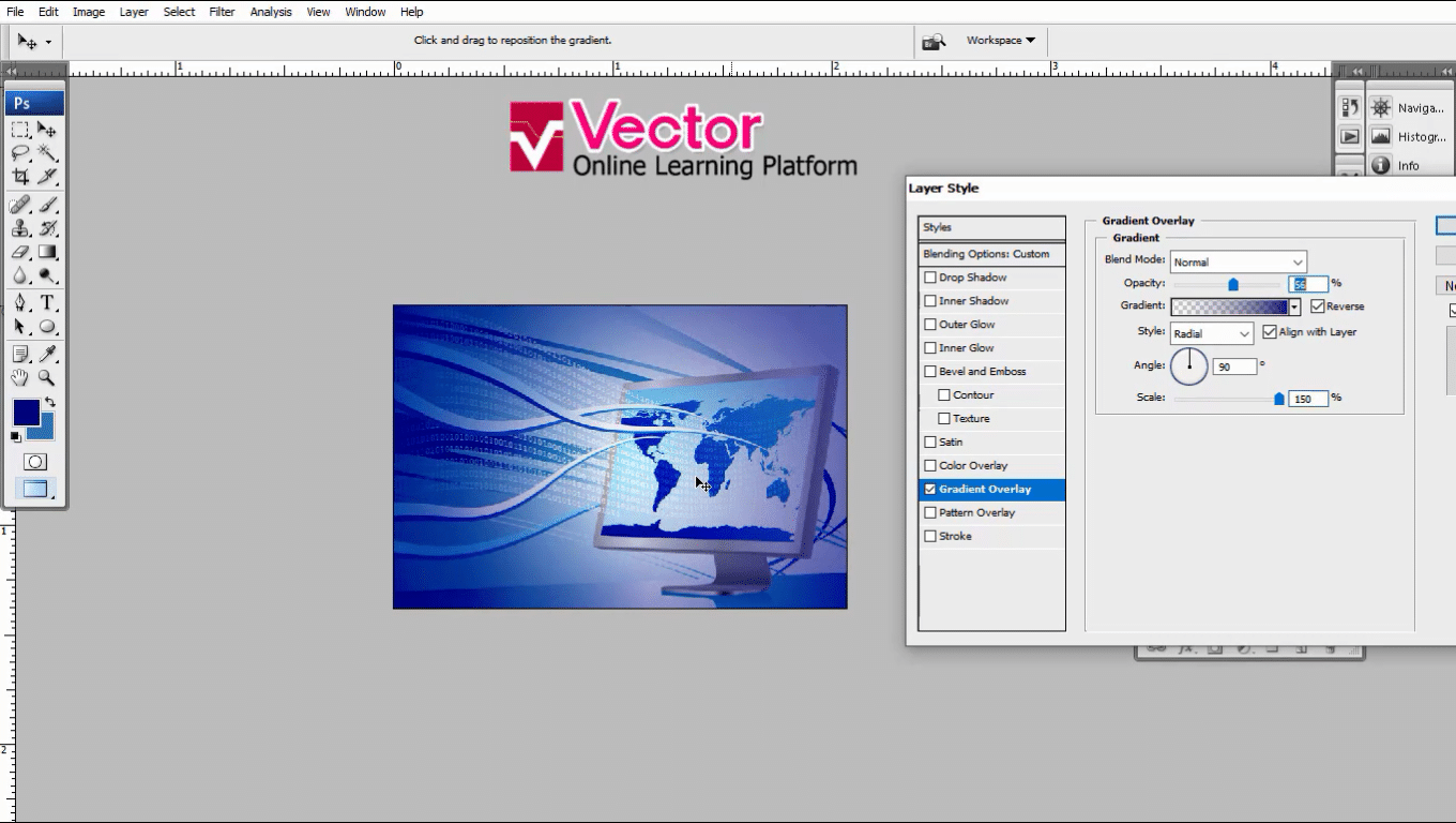 Gradient tool အသုံးပြုပုံ - VECTOR